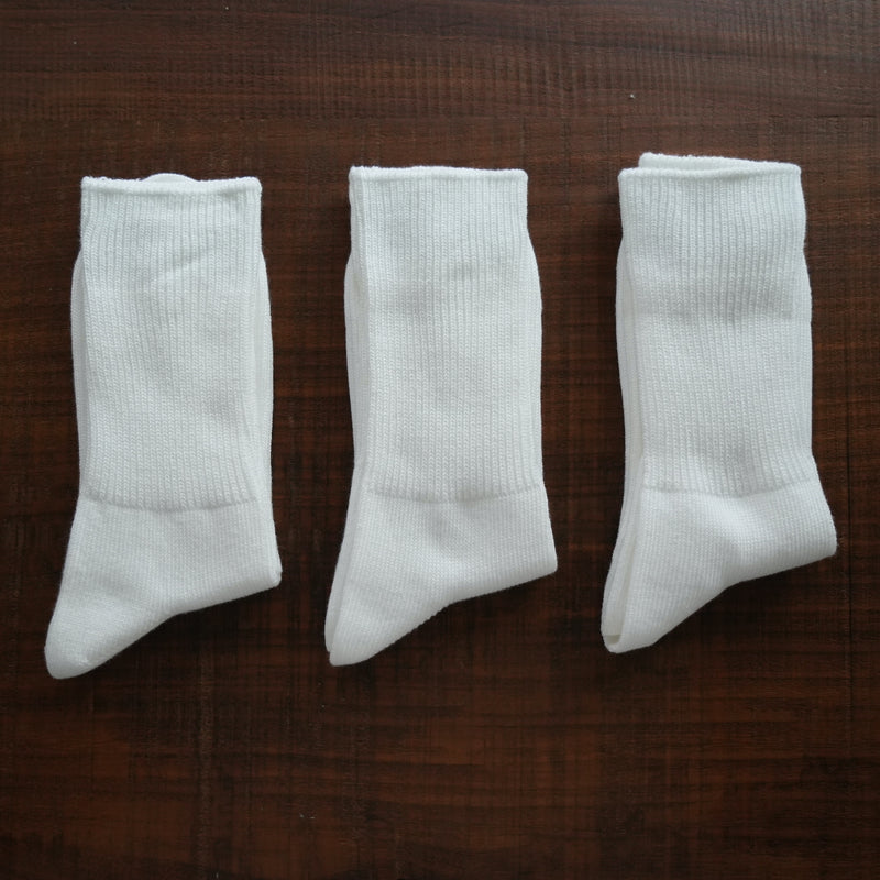 ROTOTO Organic Cotton Daily 3-Pack Ribbed Crew Socks