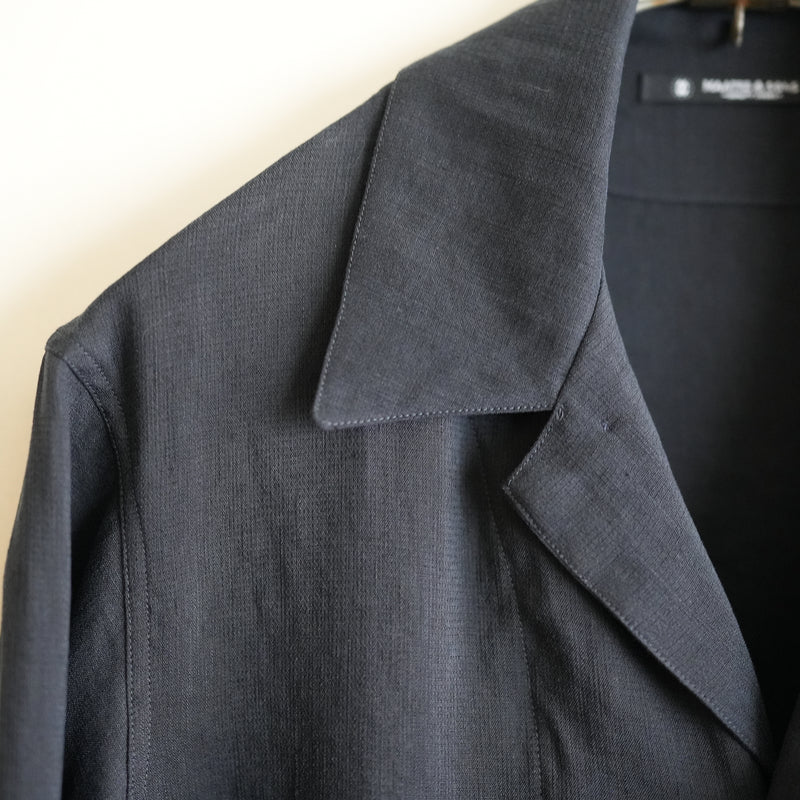 MAATEE&SONS LINEN SILK二重 SHIRT JACKET BLK