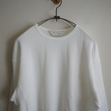 ANCELLM DAMAGE WAFFLE CREW LS  WHITE