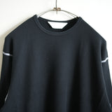 ANCELLM DAMAGE WAFFLE CREW LS  BLK