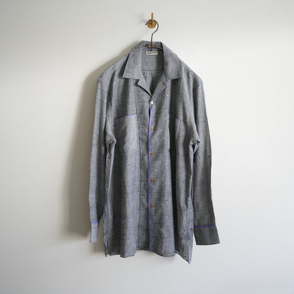 MAATEE&SONS JAMDANI OPEN COLLAR LS SHIRT