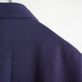 ULTERIOR RAYON LINEN CHECK SHIRT BLUE