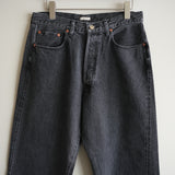 ULTERIOR WASHED SELVEDGE BLACK DENIM 5P PANTS