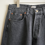 ULTERIOR WASHED SELVEDGE BLACK DENIM 5P PANTS