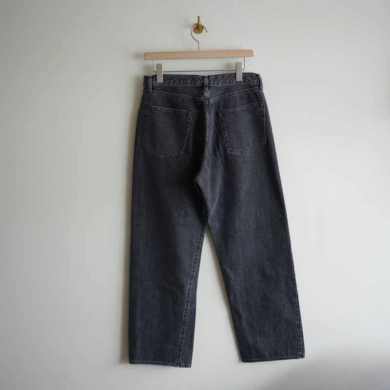 ULTERIOR WASHED SELVEDGE BLACK DENIM 5P PANTS