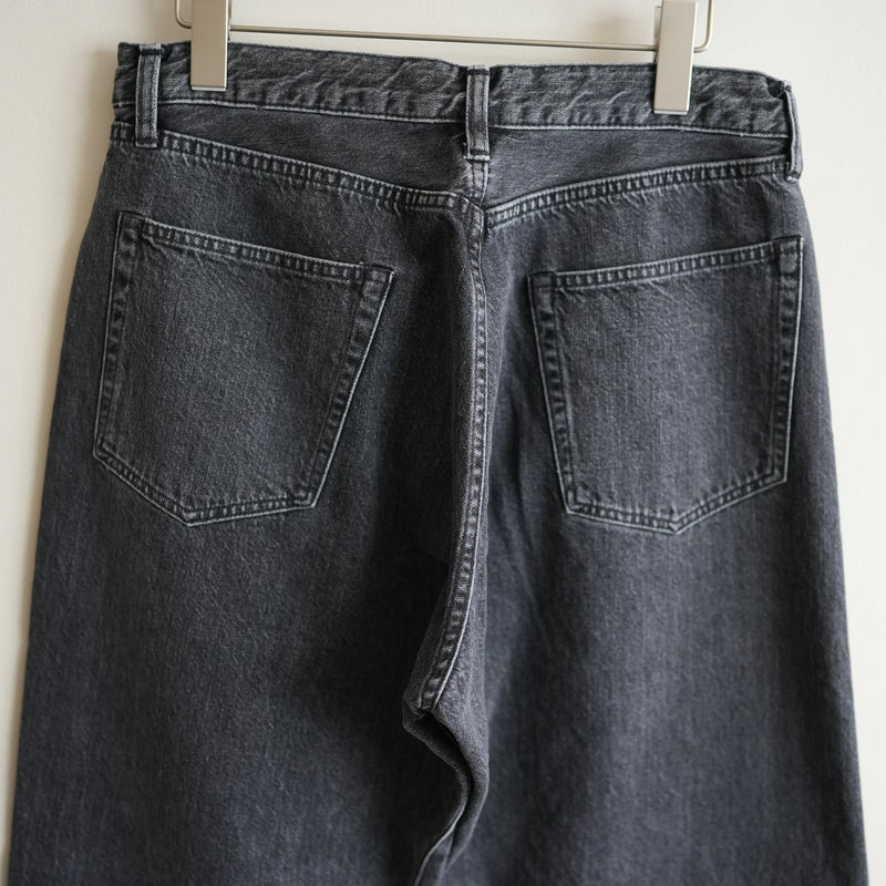 ULTERIOR WASHED SELVEDGE BLACK DENIM 5P PANTS