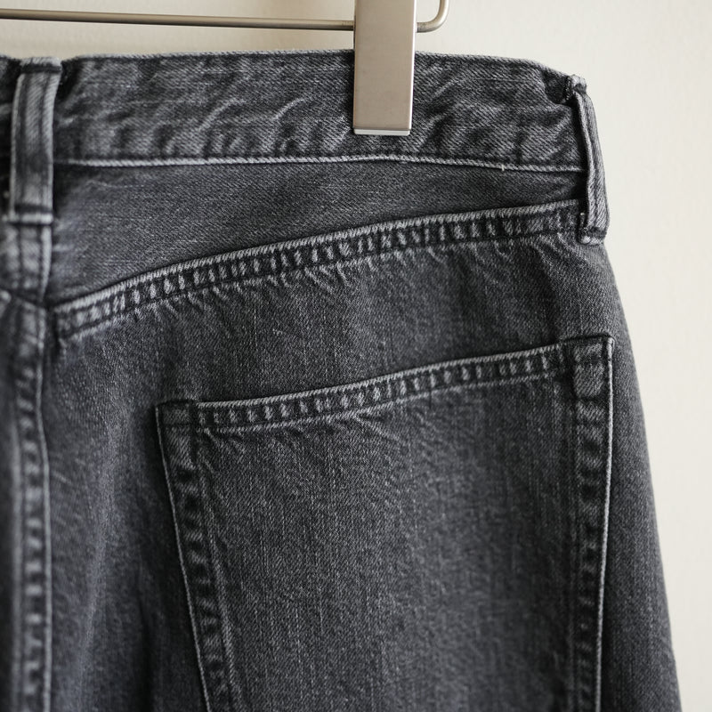 ULTERIOR WASHED SELVEDGE BLACK DENIM 5P PANTS