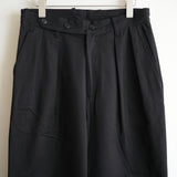 ULTERIOR WASHED VINTAGE TWILL TUCKED PANTS