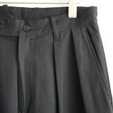 ULTERIOR WASHED VINTAGE TWILL TUCKED PANTS