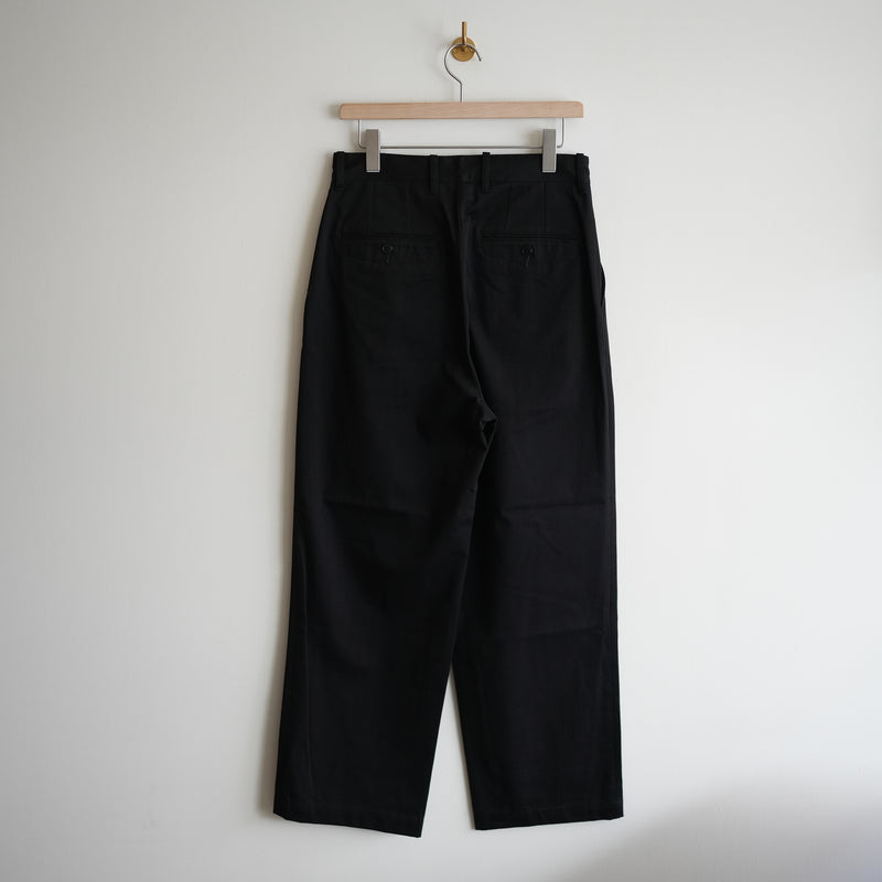 ULTERIOR WASHED VINTAGE TWILL TUCKED PANTS