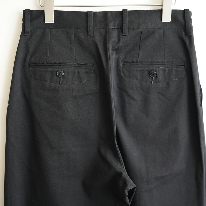 ULTERIOR WASHED VINTAGE TWILL TUCKED PANTS