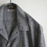 MAATEE&SONS JAMDANI OPEN COLLAR LS SHIRT
