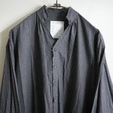BLACKBIRD cut off collar shirt check