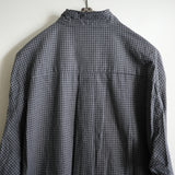BLACKBIRD cut off collar shirt check