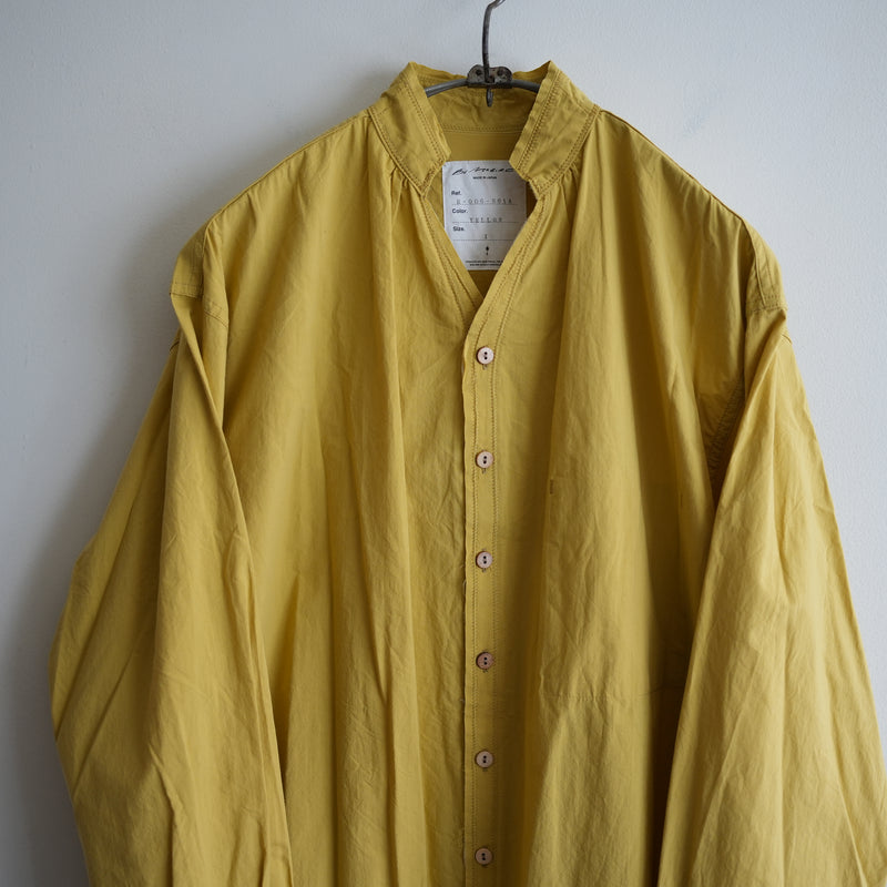 BLACKBIRD cut off collar shirt yellow