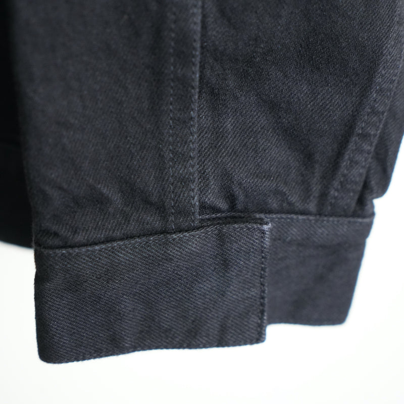 REVERBERATE Black Denim Zip Jacket
