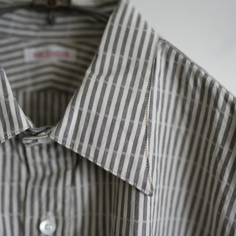 NICENESS DOBBY STRIPE REGULAR COLLAR DRESS SHIRT "CLEMENT"