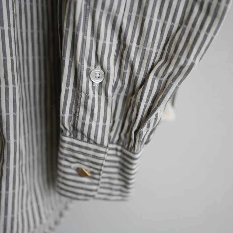 NICENESS DOBBY STRIPE REGULAR COLLAR DRESS SHIRT "CLEMENT"