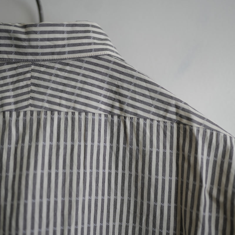 NICENESS DOBBY STRIPE REGULAR COLLAR DRESS SHIRT "CLEMENT"