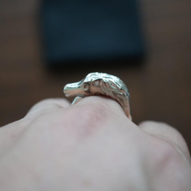 NICENESS NN HORSE SILVER RING "AMON"