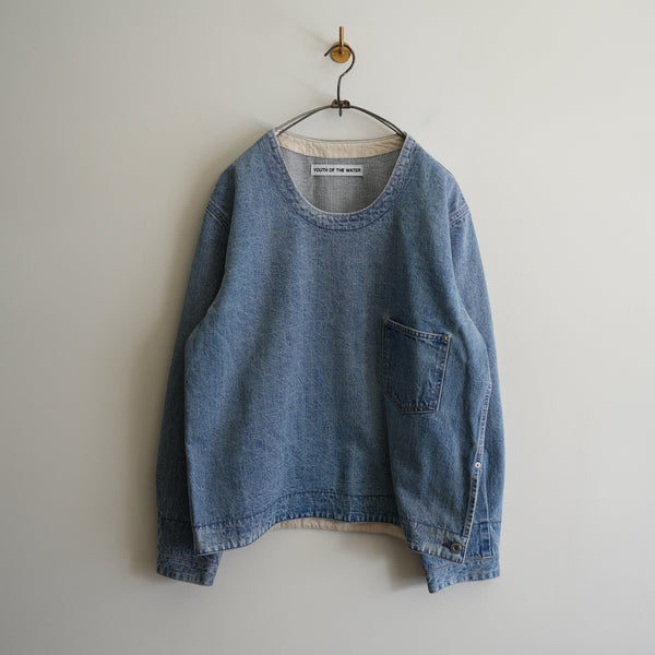 YOUTH OF THE WATER WASHED DENIM PULLOVER JACKET