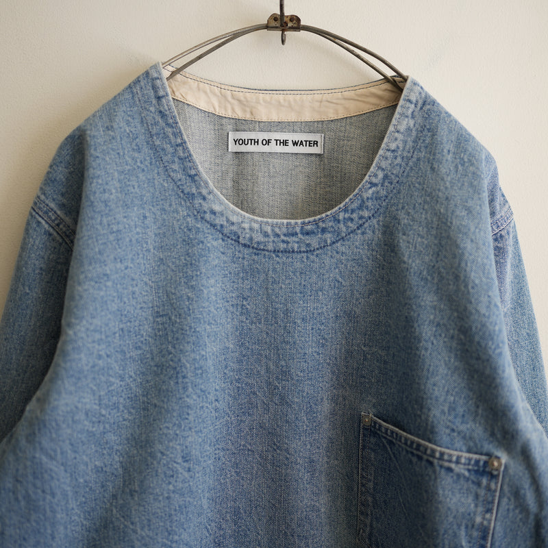 YOUTH OF THE WATER WASHED DENIM PULLOVER JACKET