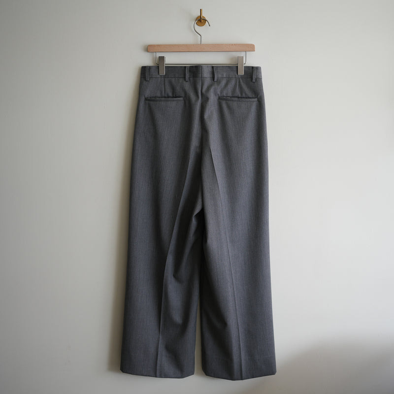 REVERBERATE FINE WOOL WIDE SUIT TROUSERS
