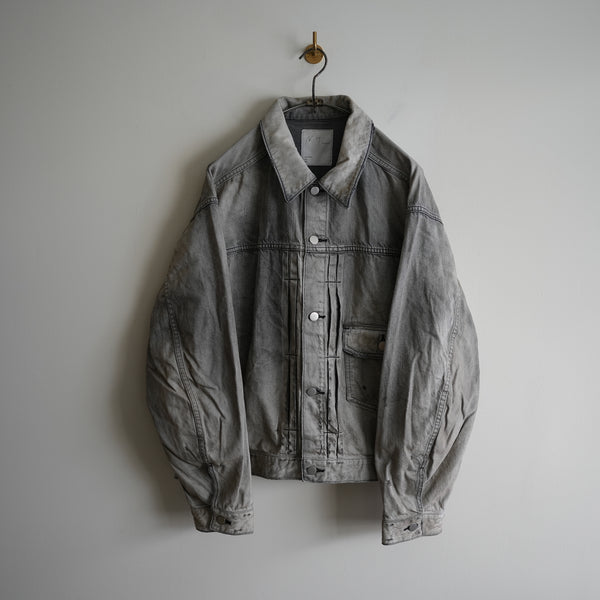 ANCELLM AIGING DENIM JACKET BLACK