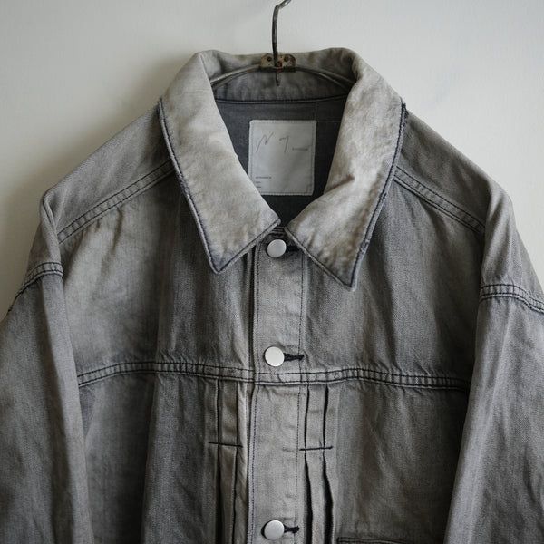 ANCELLM AIGING DENIM JACKET BLACK