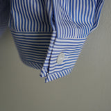 MANAVE French Stripe Tucked Collar Shirt