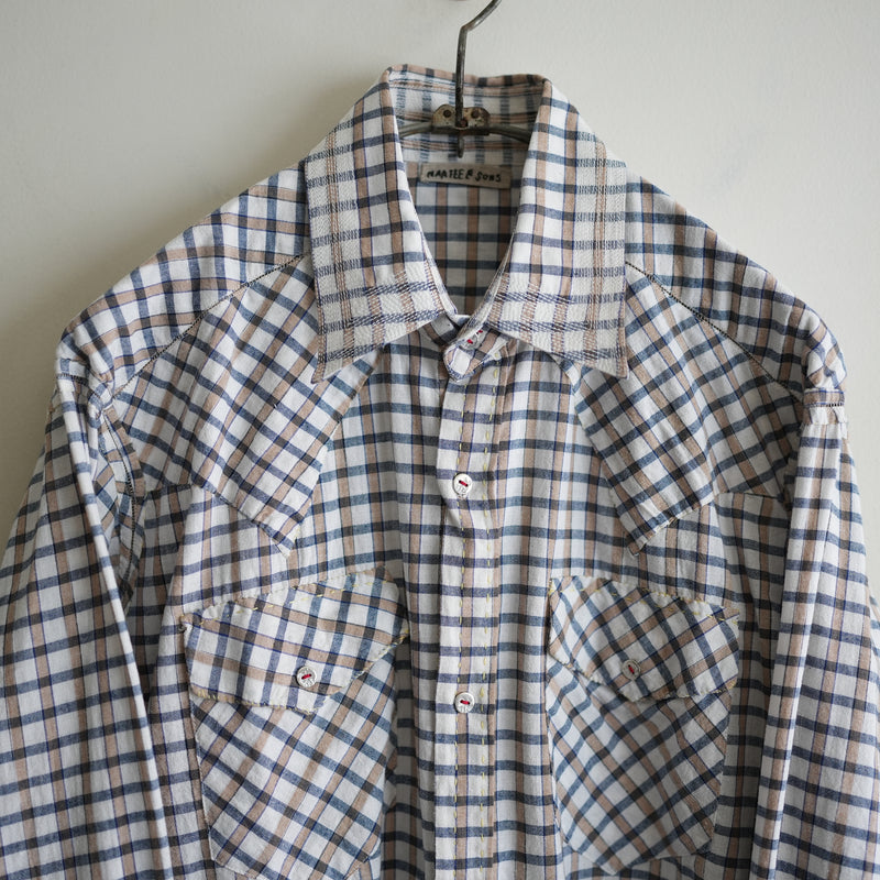 MAATEE&SONS KHADI COTTON GUPTA WESTERN SHIRT WHITE