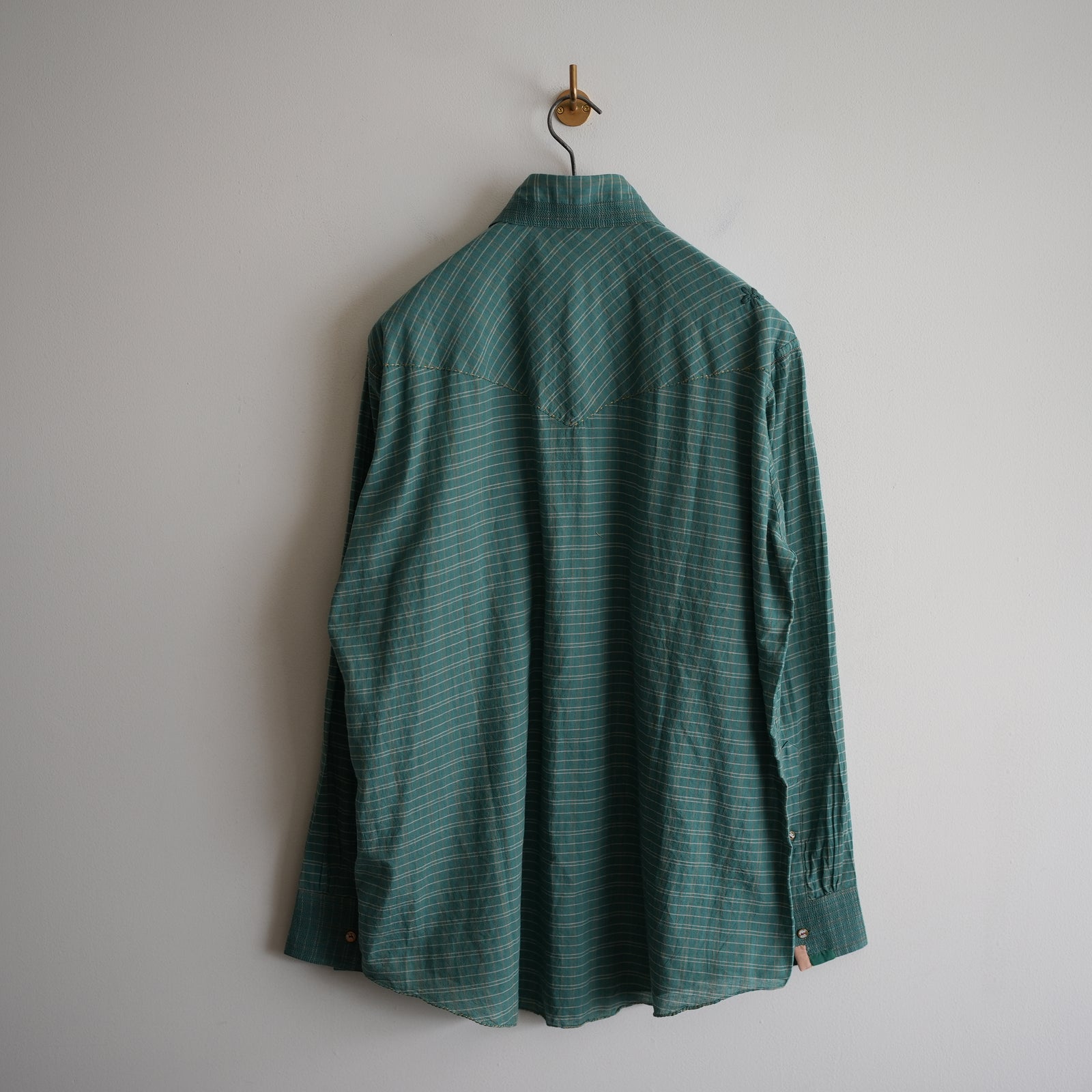 MAATEE&SONS KHADI COTTON GUPTA WESTERN SHIRT GREEN – RASSEMBLE