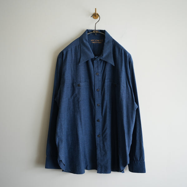 NICENESS HEATHER CHAMBRAY WORK SHIRT "S.TOMMY"
