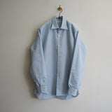 MAATEE&SONS SEA ISLAND COTTON SILK SEMI WIDE COLLAR SHIRT