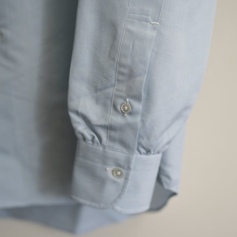 MAATEE&SONS SEA ISLAND COTTON SILK SEMI WIDE COLLAR SHIRT