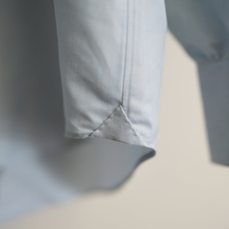MAATEE&SONS SEA ISLAND COTTON SILK SEMI WIDE COLLAR SHIRT