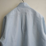 MAATEE&SONS SEA ISLAND COTTON SILK SEMI WIDE COLLAR SHIRT