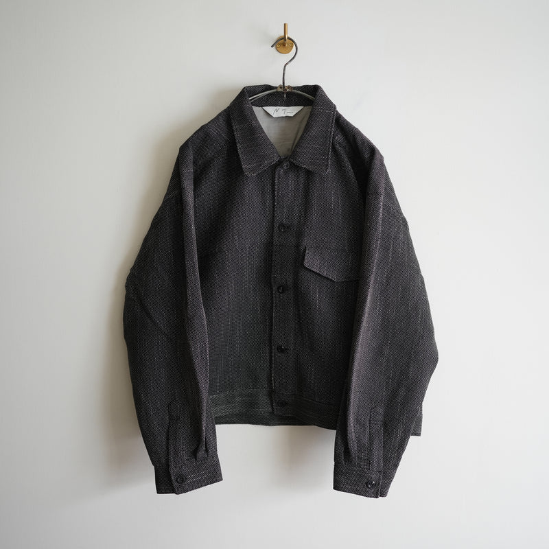 ANCELLM MELANGE WOOL WORK SHIRT BLOUSON