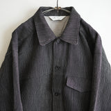 ANCELLM MELANGE WOOL WORK SHIRT BLOUSON
