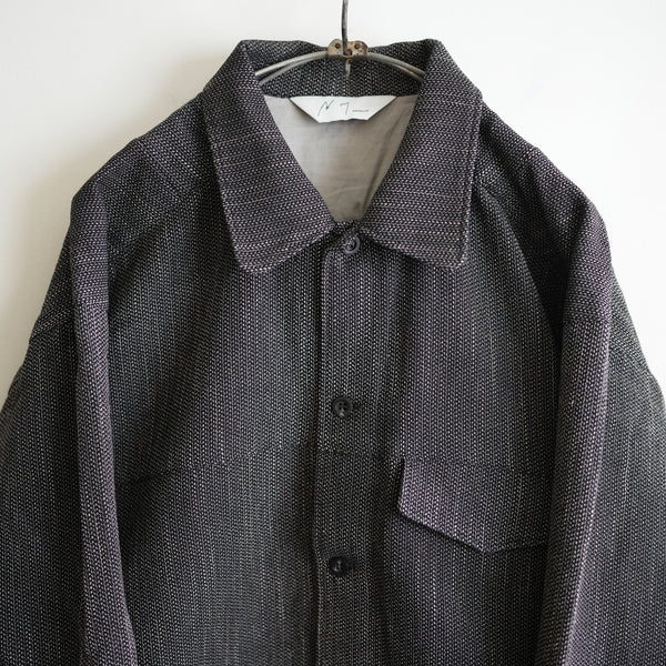 ANCELLM MELANGE WOOL WORK SHIRT BLOUSON