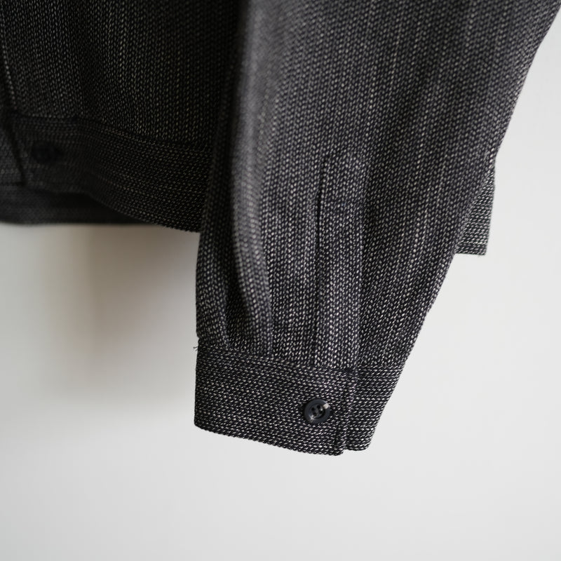 ANCELLM MELANGE WOOL WORK SHIRT BLOUSON