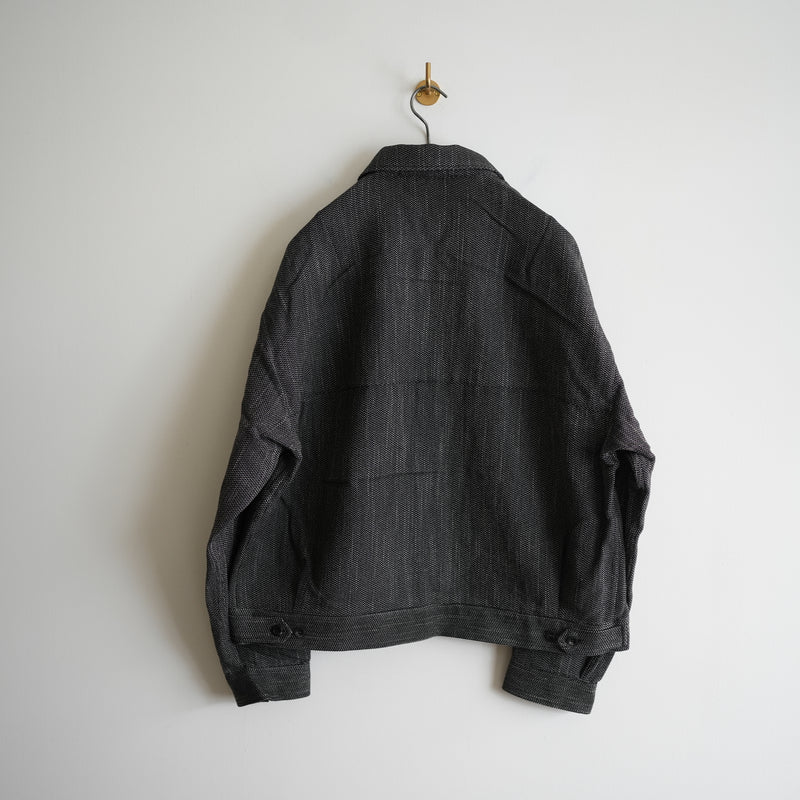 ANCELLM MELANGE WOOL WORK SHIRT BLOUSON