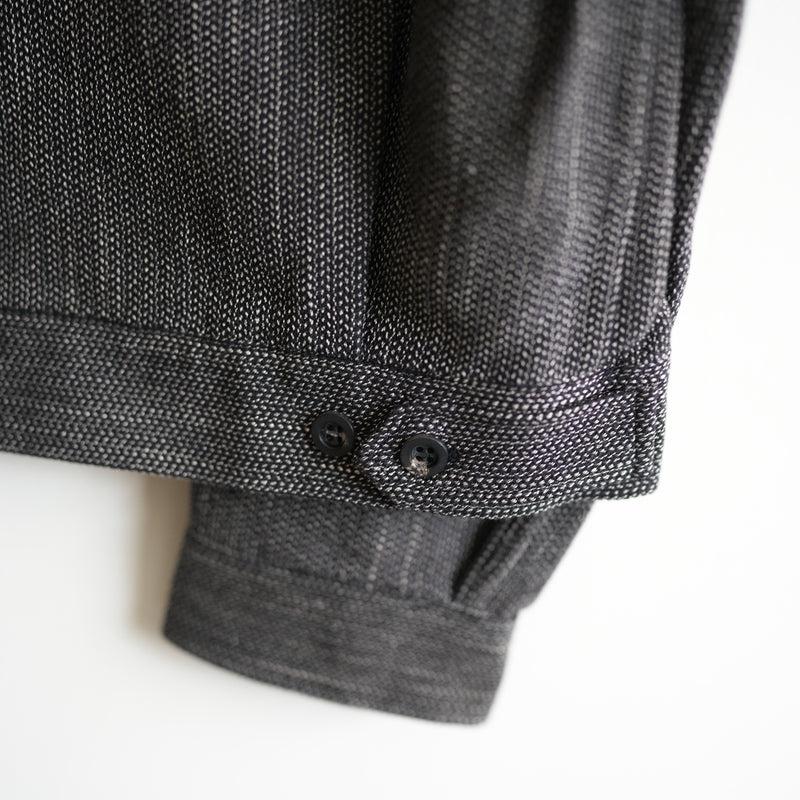 ANCELLM MELANGE WOOL WORK SHIRT BLOUSON