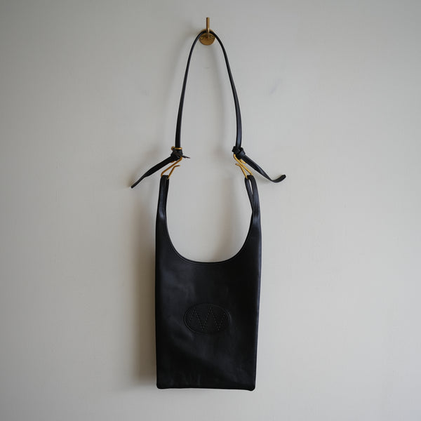 NICENESS CORE BROWN LAMB LEATHER SHOULDER BAG "U.LOWE"
