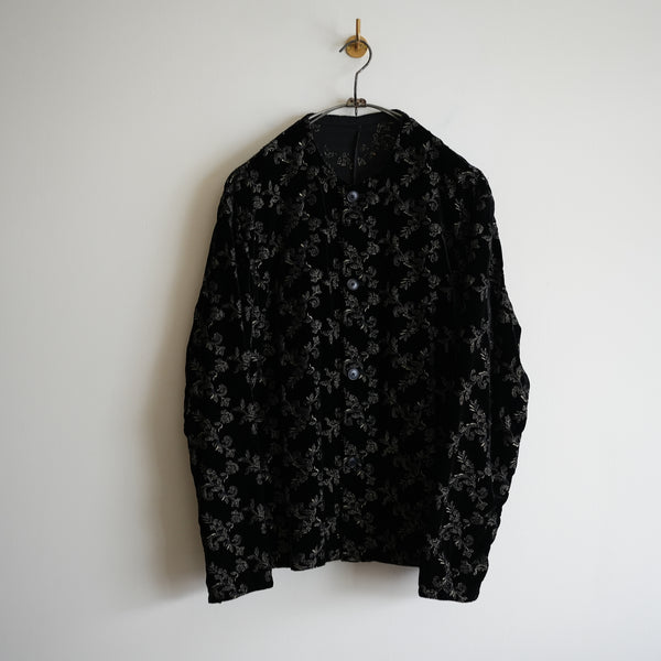 HEUGN FRENCH VELVET NO COLLAR BLOUSON "Jonas"