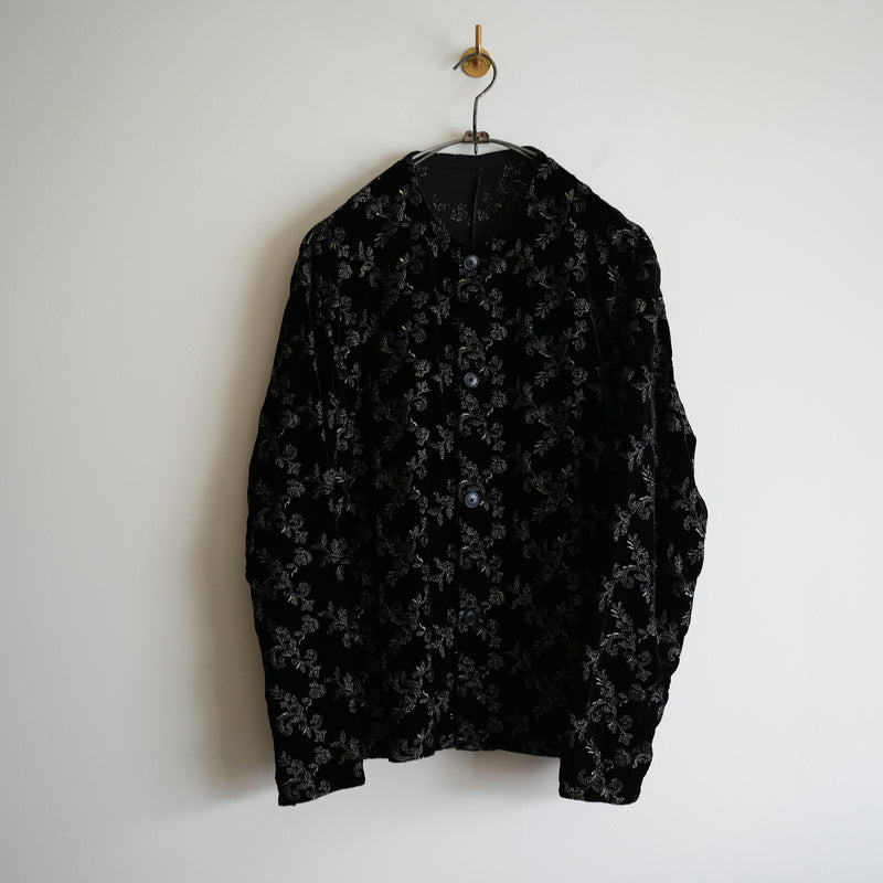 HEUGN FRENCH VELVET NO COLLAR BLOUSON "Jonas"