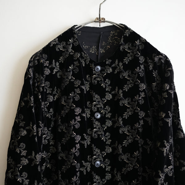 HEUGN FRENCH VELVET NO COLLAR BLOUSON "Jonas"