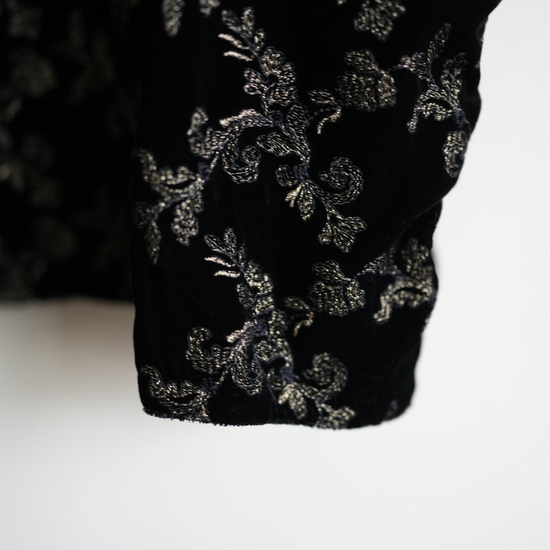 HEUGN FRENCH VELVET NO COLLAR BLOUSON "Jonas"