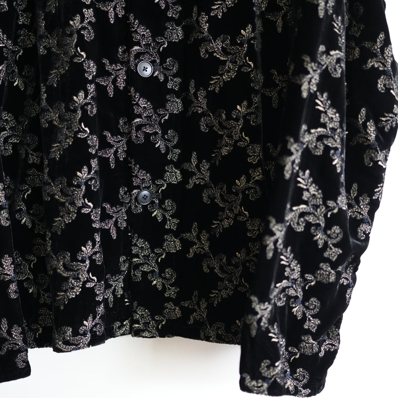 HEUGN FRENCH VELVET NO COLLAR BLOUSON "Jonas"