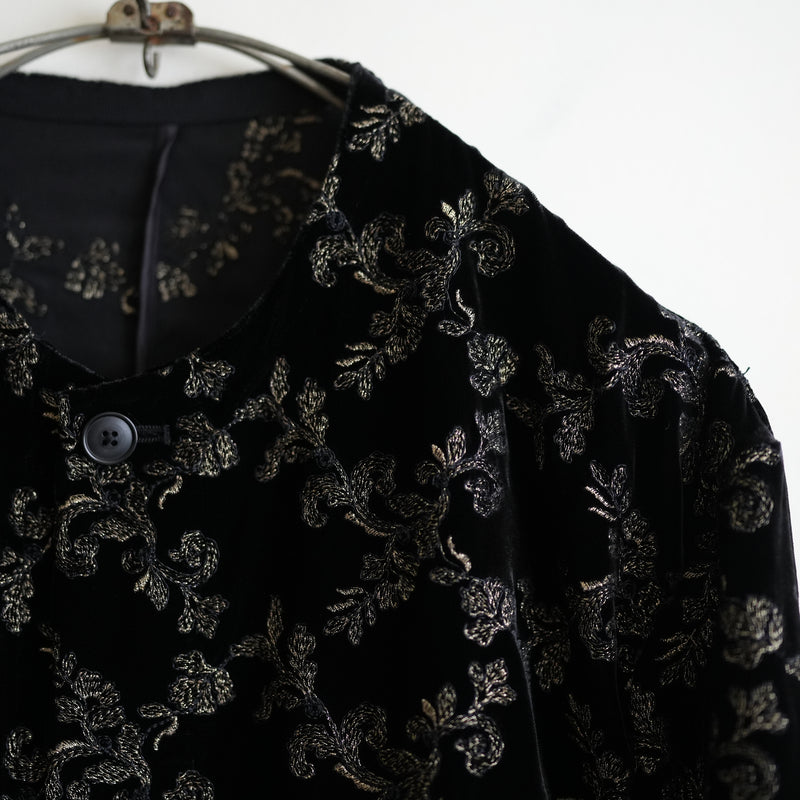 HEUGN FRENCH VELVET NO COLLAR BLOUSON "Jonas"